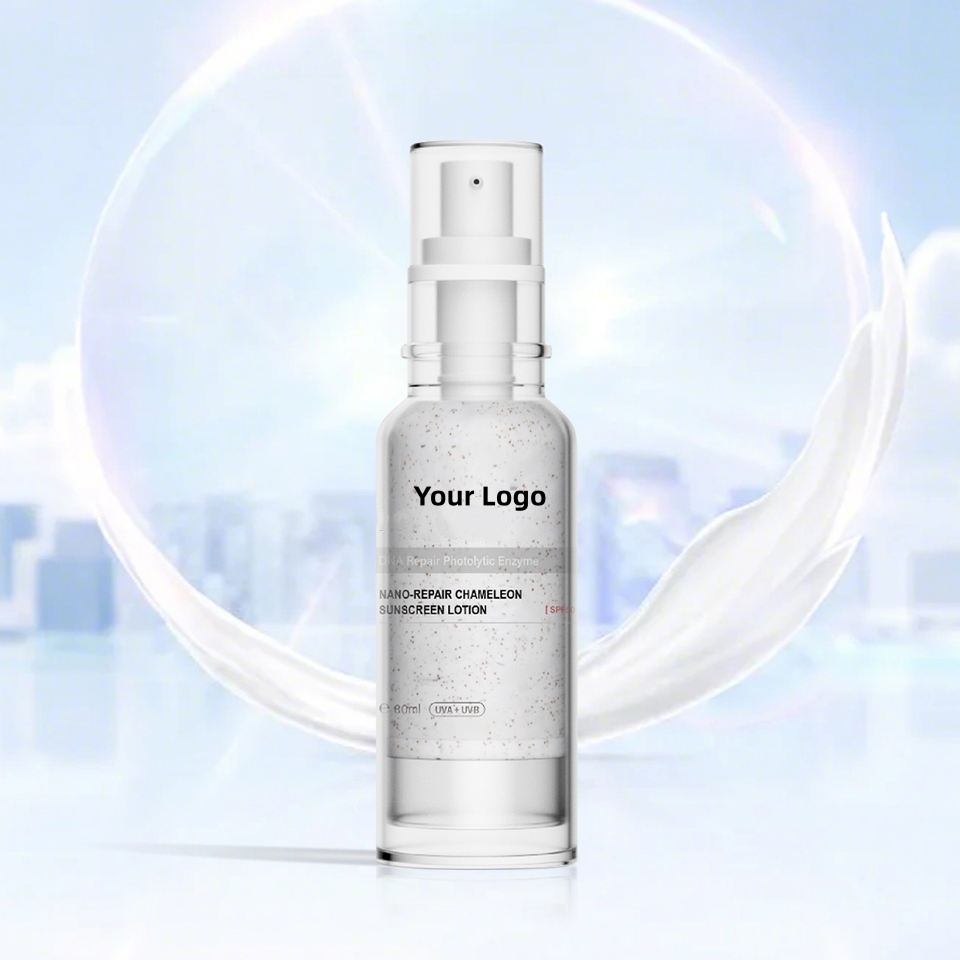 OEM ODM brand customized anti-aging UV coloring sunscreen SPF 50 waterproof physics+facial moisturizer sunscreen lotion