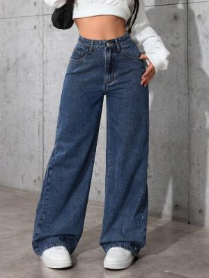 Nostalgia dark blue slouchy jeans for women