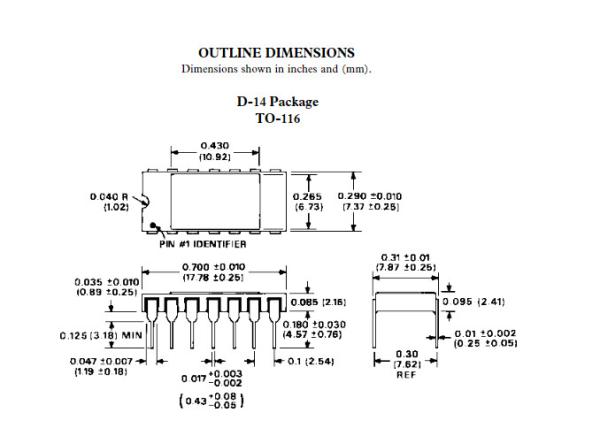 AD536ASD / 883  IC RMS TO DC CONVERTER 14CERDIP
