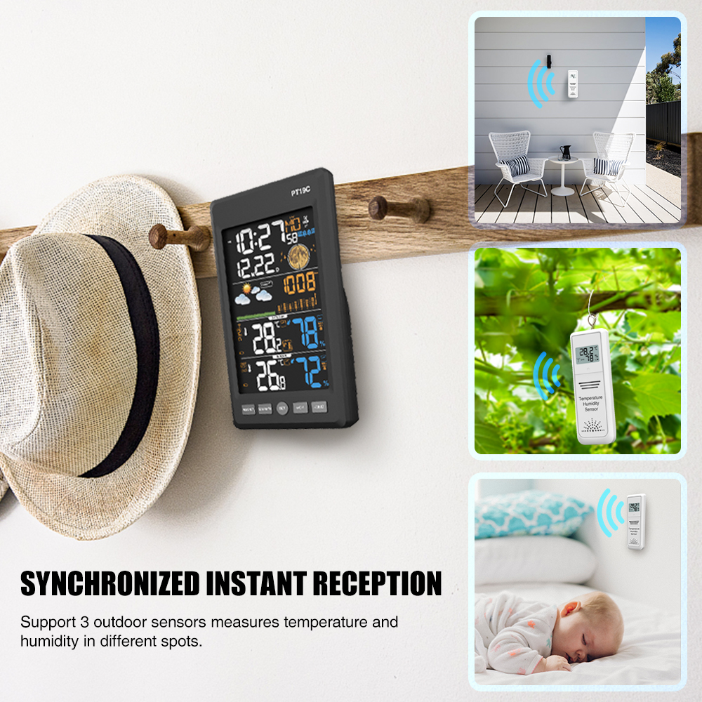 Colorful AV Screen Indoor Outdoor Wireless Weather Station