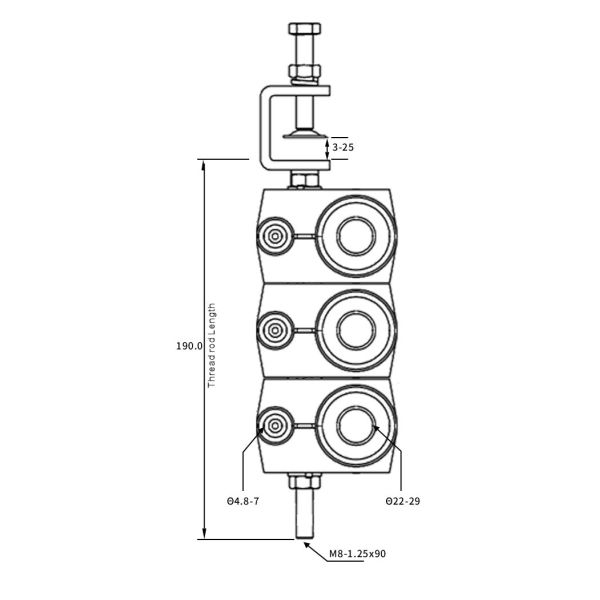 FTTH Feeder Cable Clamp Adss Fittings 6 Way