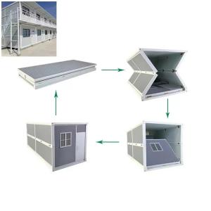 Casa de contêiner dobrável de construção rápida com piso de tabuleiro MGO e