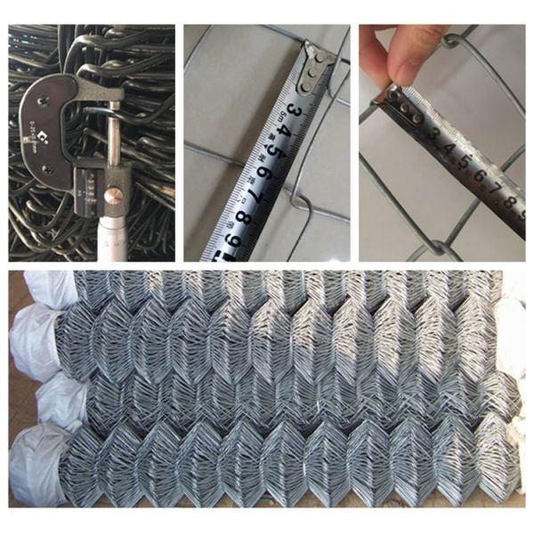 50x50mm cerco de enlace de cadena de diamante eléctrico PVC galvanizado rociado