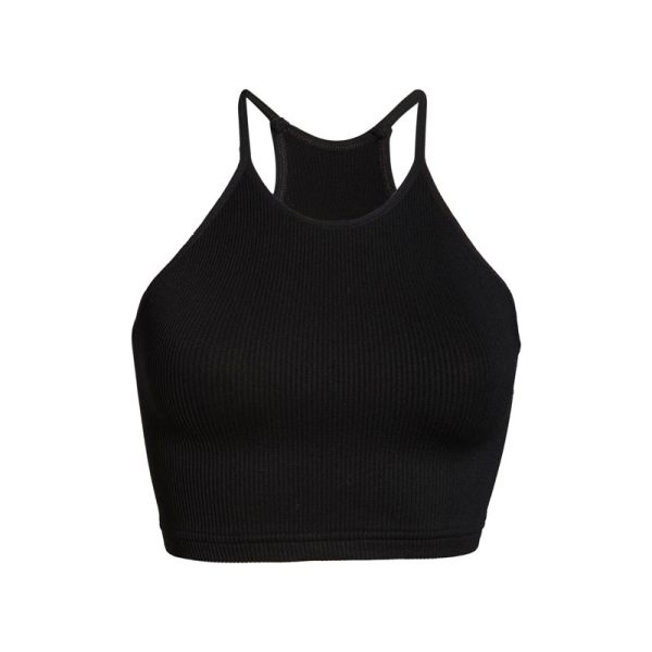 Wholesale High Quality Black Women Yoga Crop Tank Top Ladies Sportswear with OEM Logo