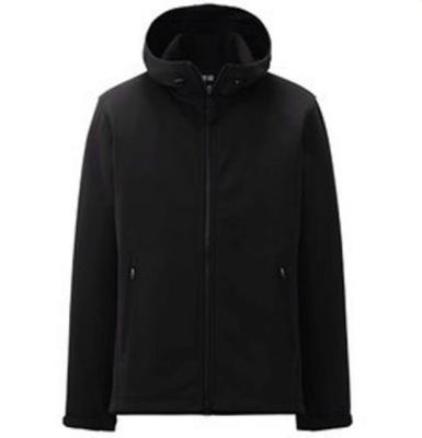 Bulk Polyester Black Hooded Anorak Jacket Sports Apparel Eco Friendly