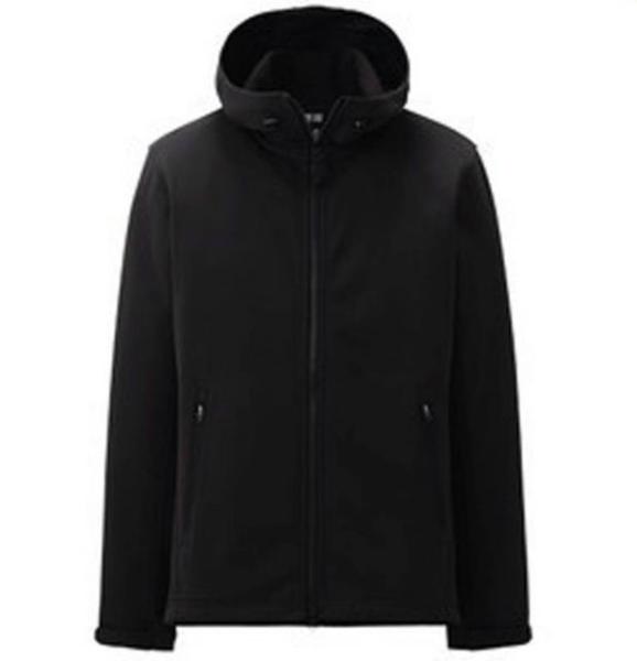 Bulk Polyester Black Hooded Anorak Jacket Sports Apparel Eco Friendly