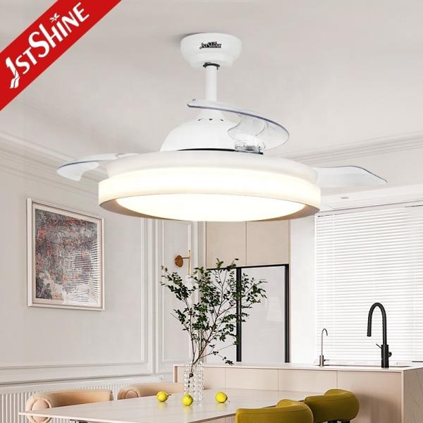 DC Motor Type LED Ceiling Fan with Folding Clear Blades 42 Inch Space Saving Design
