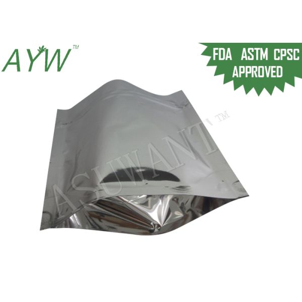 Stand Up Aluminum Resealable Foil Bags Glossy Pure For Tea / Coffee