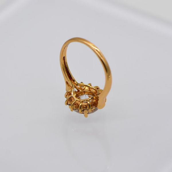 New trendy AAA+ Swiss Cubic Luxury Zircon crystal ring 18k gold plating jewelry gift