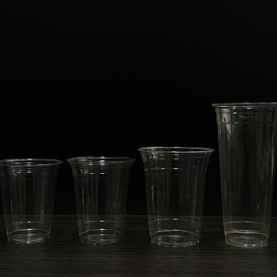 Copo de plástico descartável Copo de cerveja copo de pla bebida fria Chá de leite personalizado 12 16 21 oz copo biodegradável