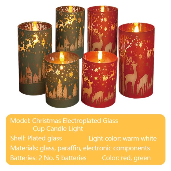 Customized Christmas Decoration Candle Remote Control Real Wax Christmas Tree Candles
