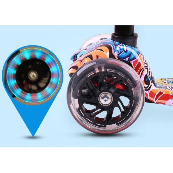 Plastic 3 Wheel Kids Kick Scooter for Outdoor Sports Riding and Fun Design