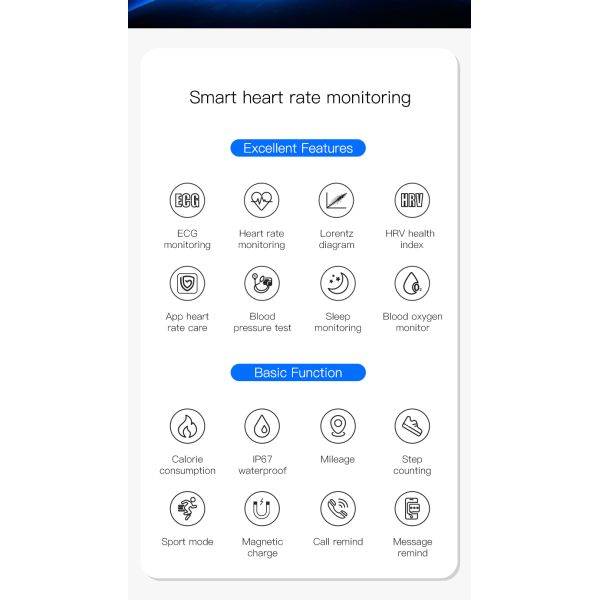 Мужчины Девушки 1,14-дюймовый сенсорный экран Спортивные часы Аккумулятор IP67 Водонепроницаемый