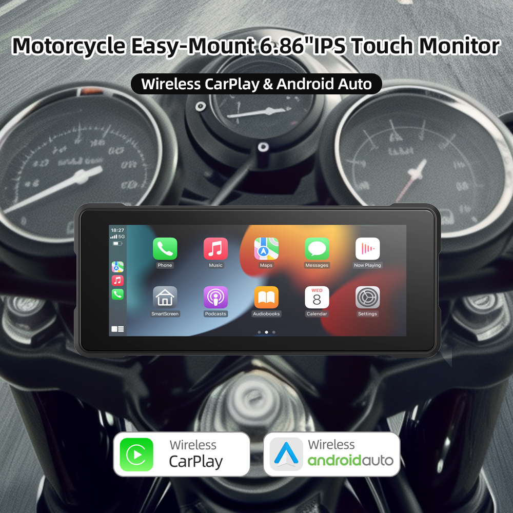 GRANDnavi 6.86 дюймовое портативное навигационное устройство Linux System Мотоцикл CarPlay