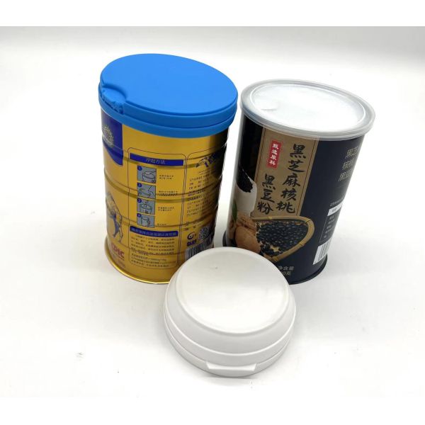 Custom Food Grade 500g Black Sesame Metal Packaging Tin Cans 401# Camel Milk Powder Empty Cans With EOE Lids Plastic Lid