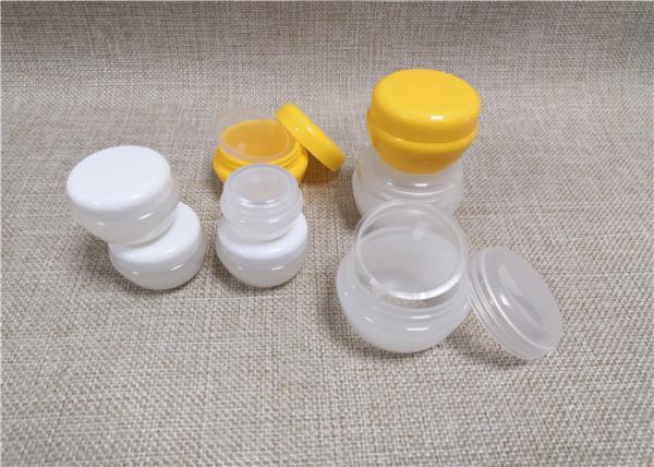 Recycable Plastic Cosmetic Jars Orange / Translucent Color Small Volume