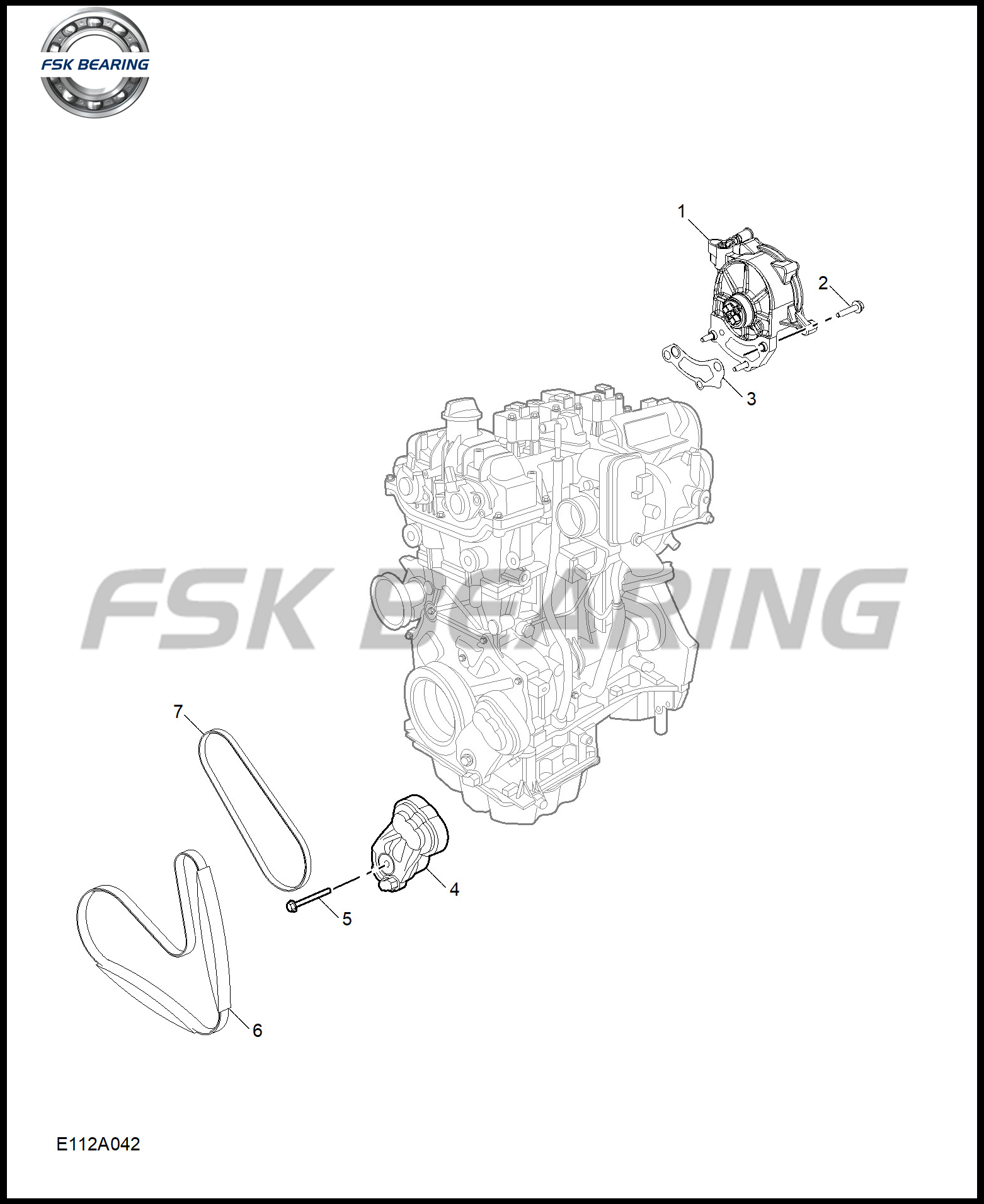 China FSK Idler Pulley 24106803 For Buick Chevrolet SAIC Maxus
