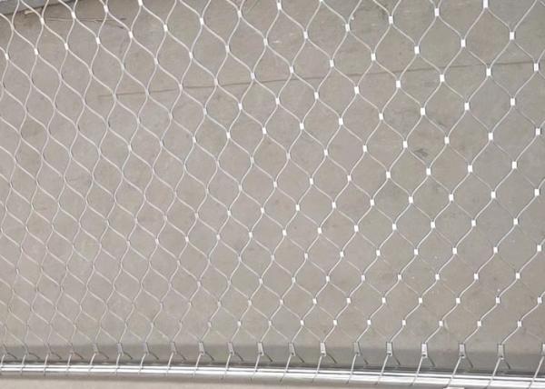 7 X7 Balustrade Cable Mesh , Stainless Steel Wire Rope Net Customized