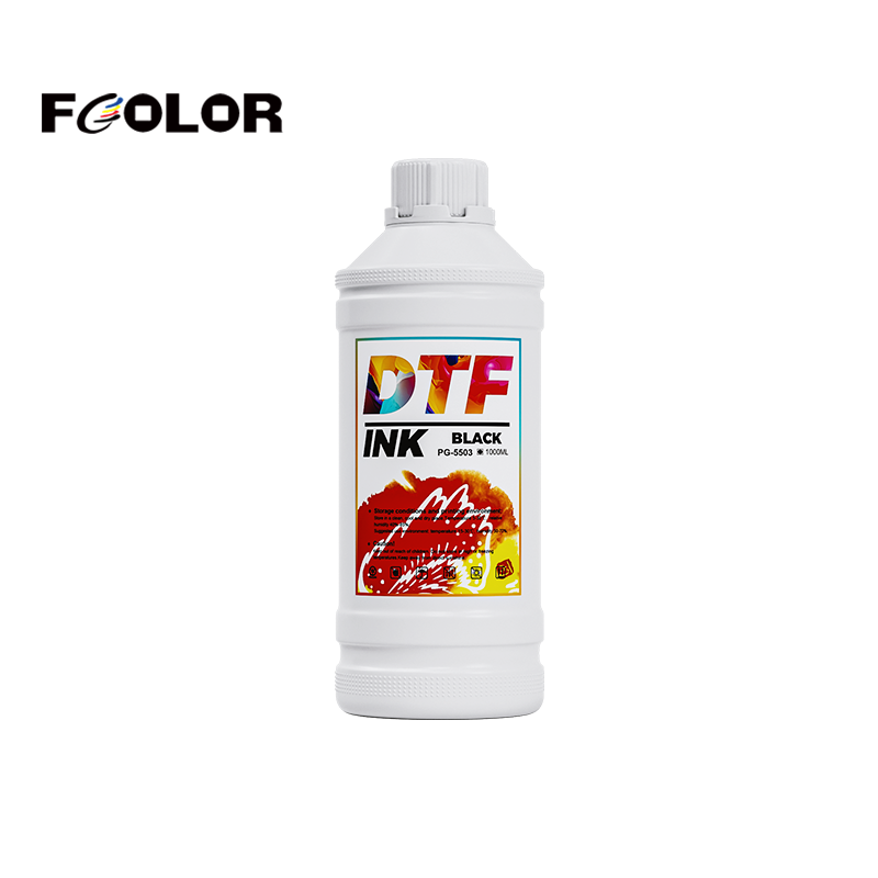 FCOLOR DTF Ink 1000ml AUTO ORDER FREE SHIPPING USA No Clog White CMYK for XP600 I3200 1390 Printer Ready to Ship