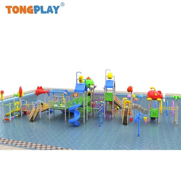 Kindergarten Outdoor Amusement Park Outdoor Playground Equipment Slide Pool Park Plastic Kids Water Slide
