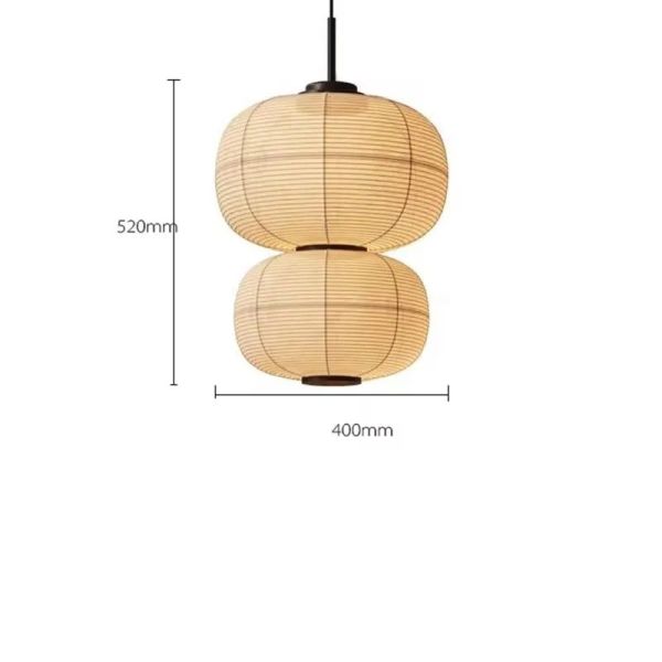 Japanese Pendant Lights Vintage Fabric Lantern Wabi Sabi Lights (WH-VP-335)