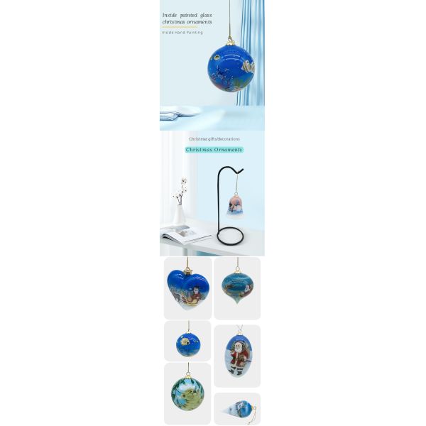 Unique Hand-painted Shaped Christmas Glass Balls Decorations for Gifts