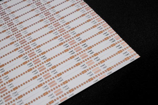COB LED strip Light -488/m-8*503-12v Double Layer FPC double-sided white film, black text, OSP antioxidant for electronic printed circuit