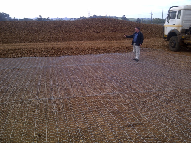 Шестиугольная сетка строительства дорог 2м сплетенная стальная