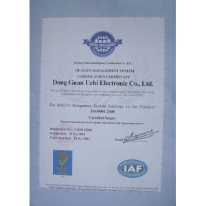 Guangdong Uchi Electronics Co.,Ltd Certifications