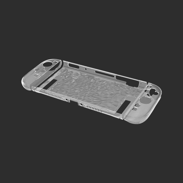 Luxury Diamond Pattern Design Split TPU Joy-Con Transparent PC Middle Frame Protective Case Kit for Nintendo Switch 2