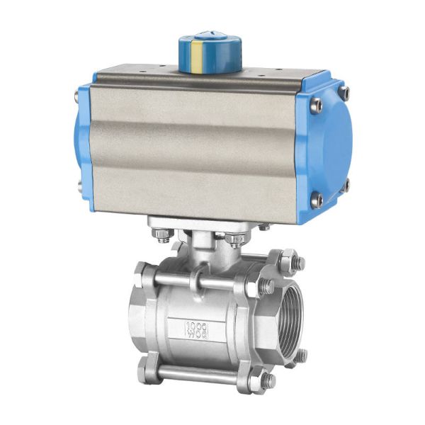 3 Piece Female Thread Pneumatic Ball Valve Stainless Steel Ball Valve NPT BSP Thread Valve for Water Gas Oil Pipeline