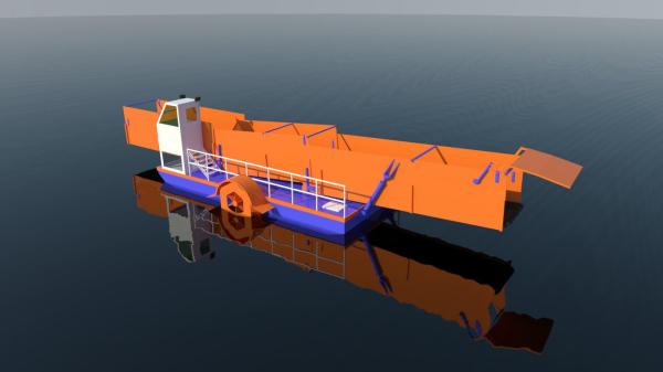 45cbm Garbage River Barge For River Or Dam Clean Up