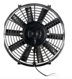Plastic 11 Inch Universal Radiator Cooling Fan Black Color 12v With Straight Blade