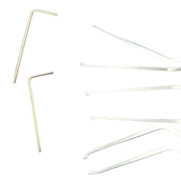 Stainless Steel Automotive Lock Pick Set Red Auto Lock Pick Kit Lightweight
