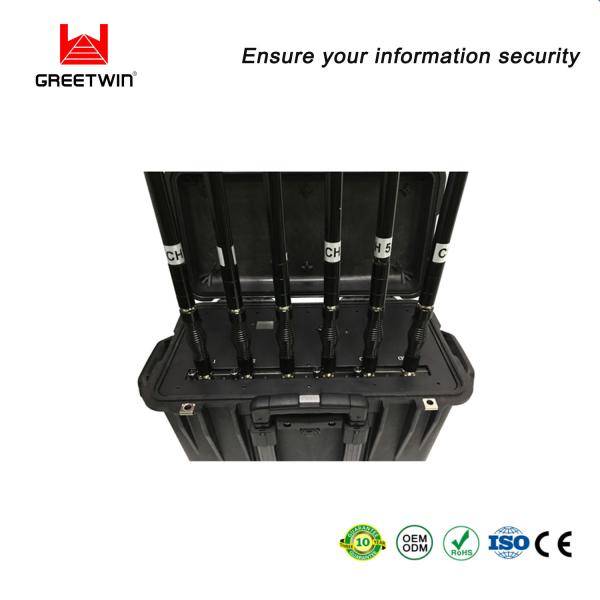 20AH LiFePO4 Anti Drone UAV 7 Bands Pelican 1440 180 Degrees 200W