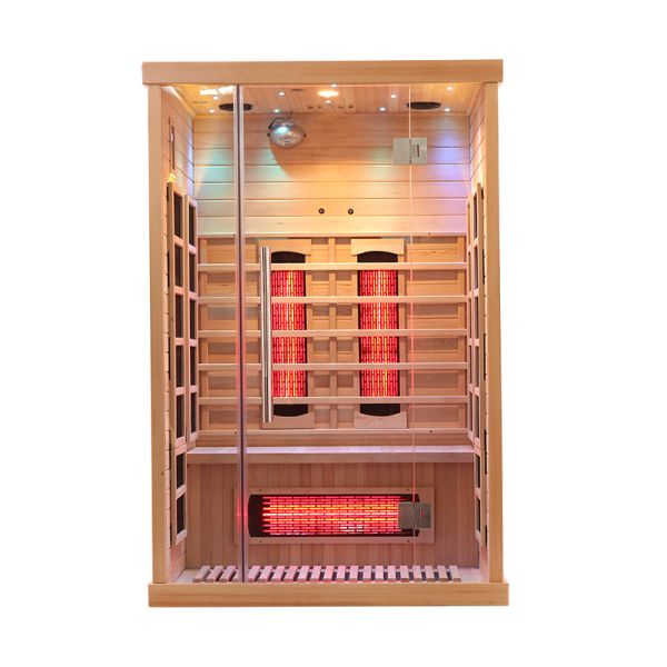 Traditional Cheap Wooden Hemlock Sauna Room Infrared Outdoor Infrared Wood 2-Person Traditional High Time 2-Person