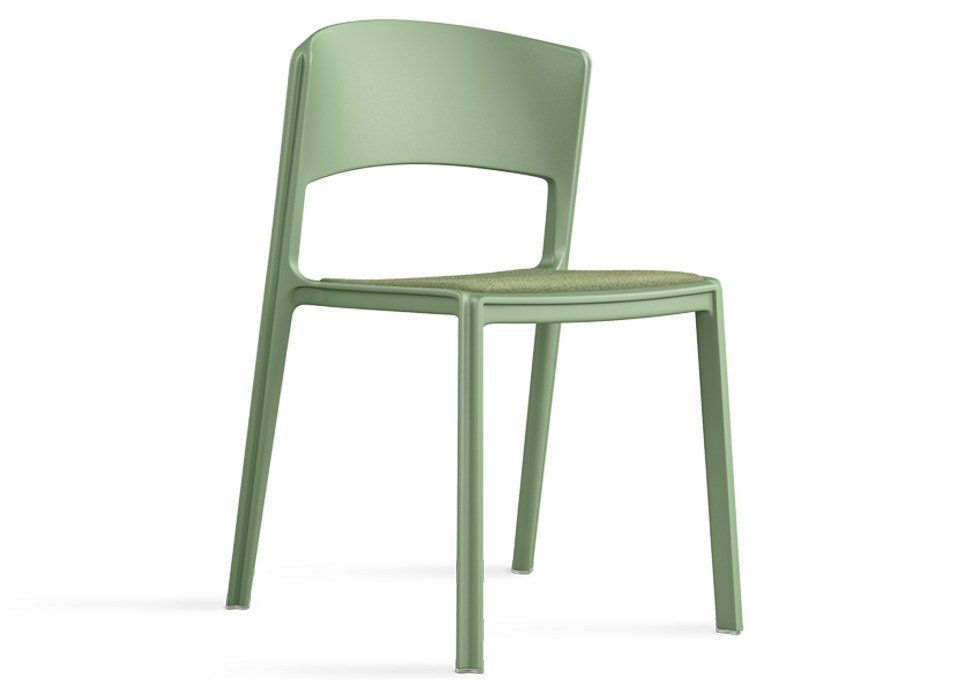 Italian Design Waterfalls Side Chair with Natural Colors