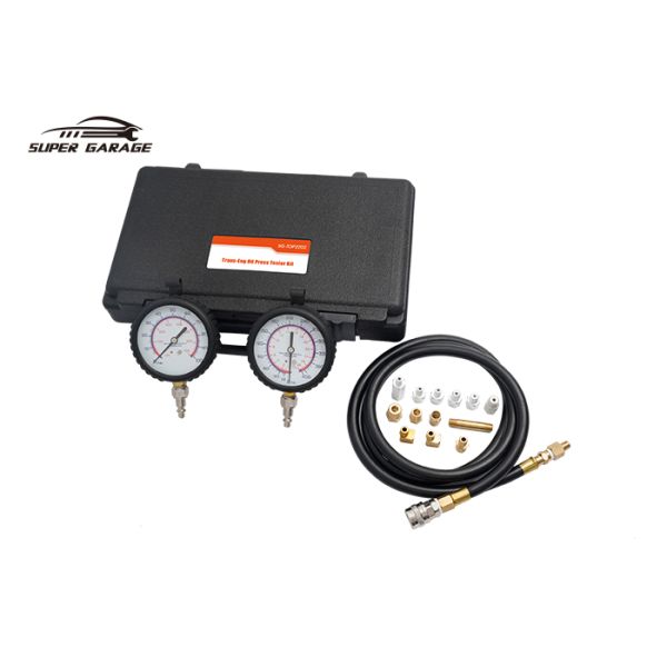 Engine Oil Pressure Tester Kits 0-100psi 0-700kpa With Two Gauges