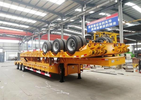 3 Axles Concave Beam Low Bed 60 Ton Low Deck Trailer