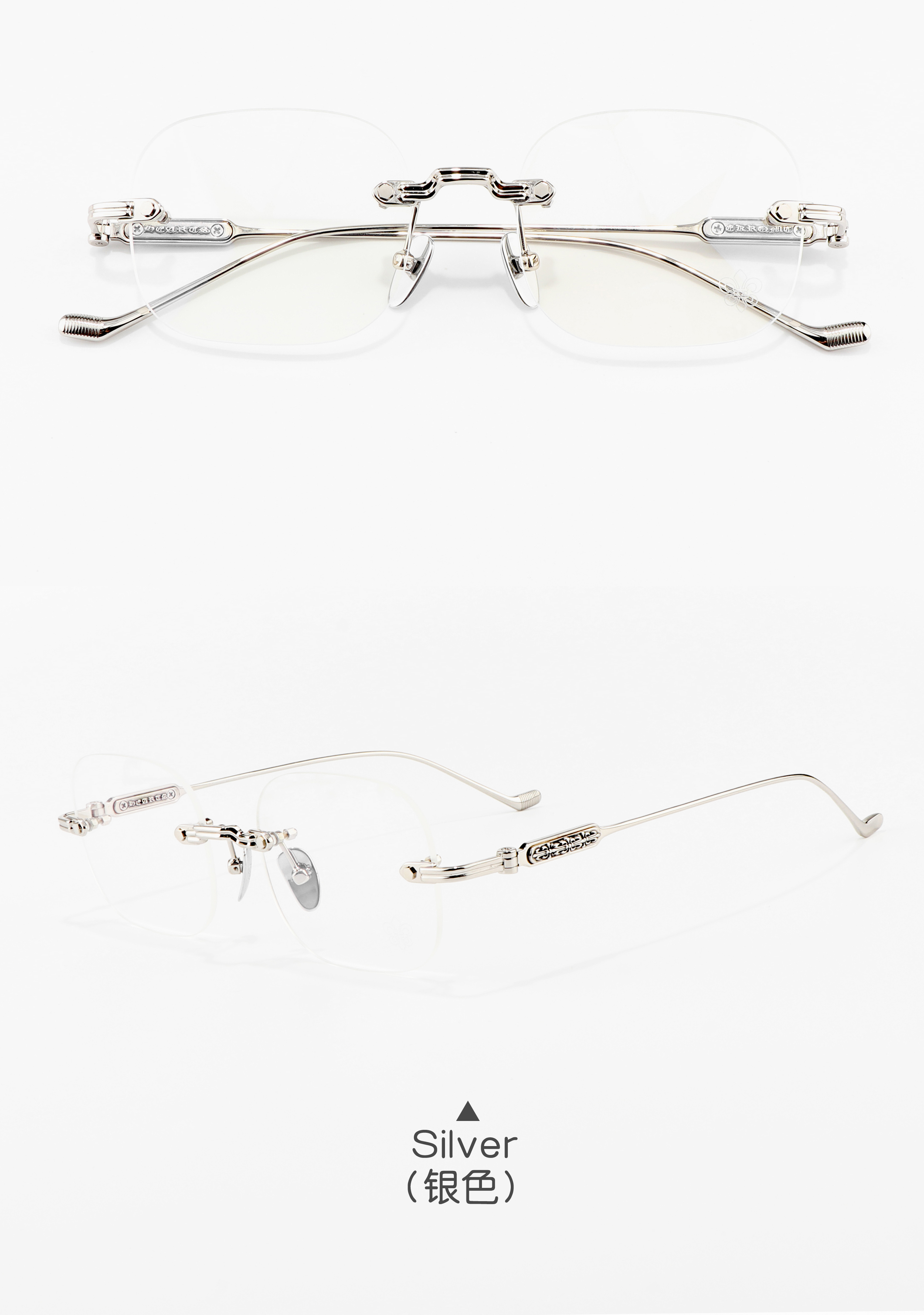 Top Rimless Titanium Optical Prescription Luxury Brand Hot Selling Refined Elegant Women's Men's Medical Glasses Eyeglasses