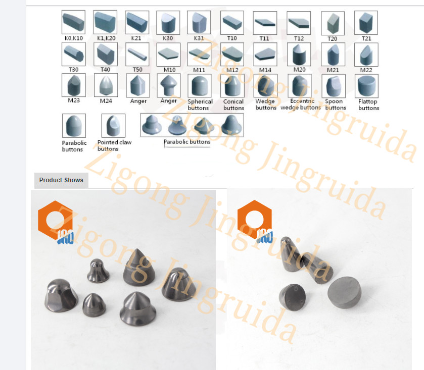 YG15C цементировало купол карбида вольфрама застегивает для минировать изготовленный на заказ размер