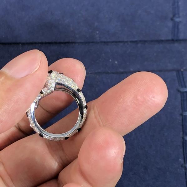 Car Tier High Quality 18K White Gold Ring Jewelry Natural Diamond Engagement Ring