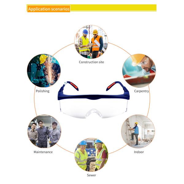 38g Dustproof Industrial Safety Medical Goggles Clear PC Protective For Gas Cutting