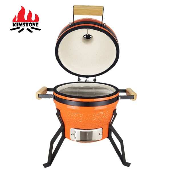 KIMSTONE Stalen Commercial  Charcoal Bbq  Kamado Smoker Ceramic Mini Outdoor Gourmet Bbq  Grilerl Korean Bbq with Stand