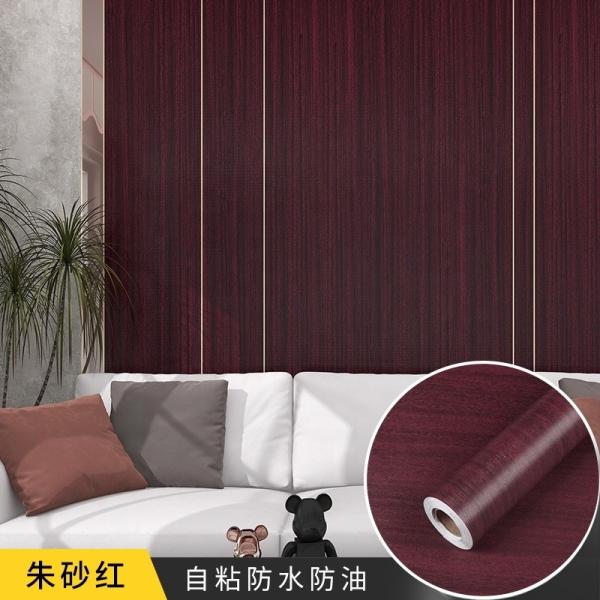 Geometric Pattern Decorative Self Adhesive Vinyl Film Wood Grain Wallpaper for Furniture Cabinet Countertop and Shelf