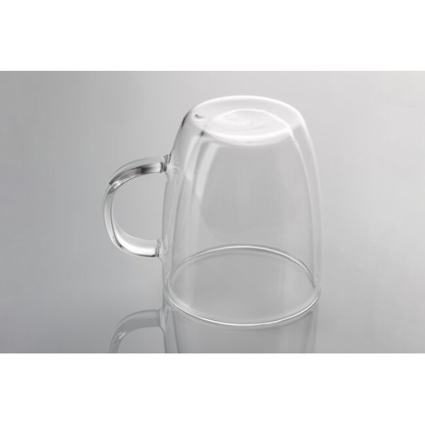 Insulated Double Wall Drinking Glass 360ml Borosilicate Glass Coffee Mugs