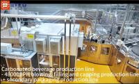 Ligne de production de boissons gazeuses 48000BPH ligne de production de remplissage et d'enveloppe par soufflage + ligne de production d'emballages secondaires