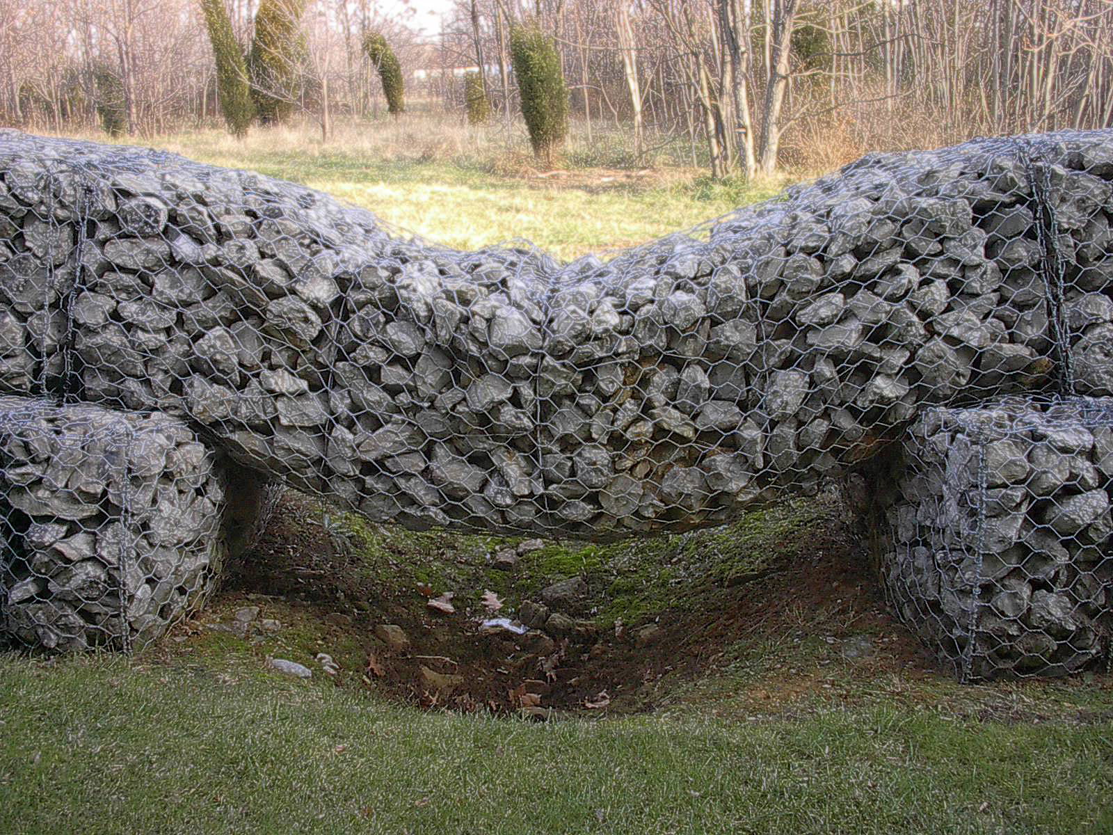 Под морской водой используя переплетенные корзины Gabion провода Pvc покрыл 2x1x1 m
