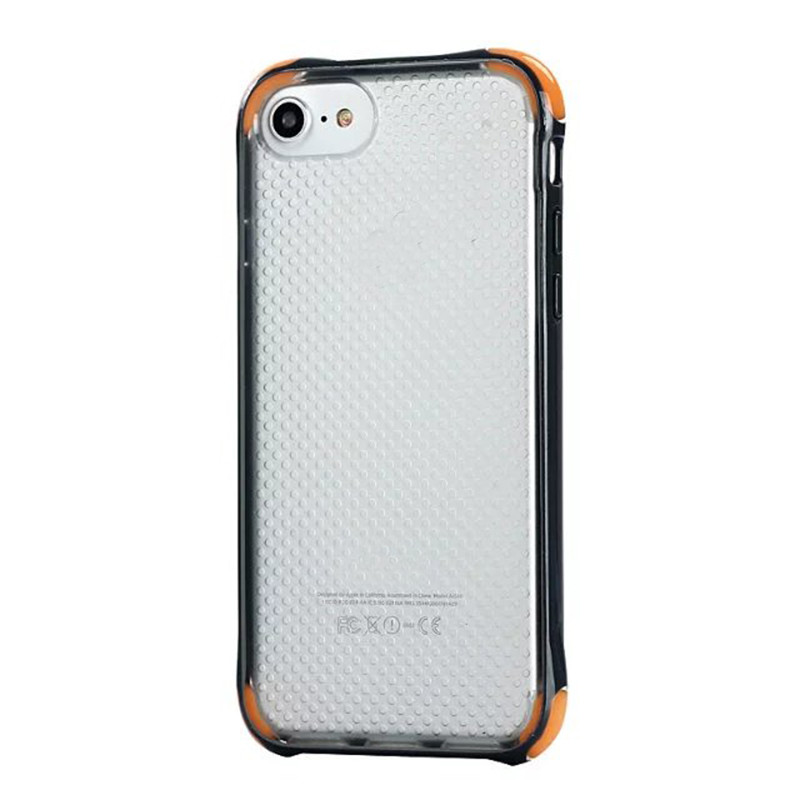 Soft TPU Three-color Anti-drop Mesh Cell Phone Case Back Cover For iPhone 7 6s Plus