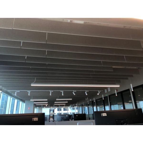 Polyester Fiber Acoustic Panel 600x600mm 15mm Sound Absorbing Wall Board for Government Building Interior Decoration